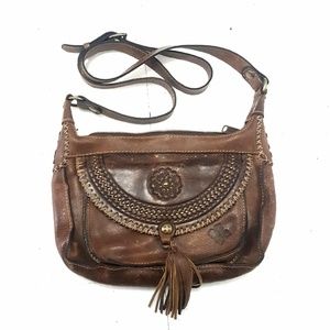 Free People Vintage Collection Leather Tulled Bag